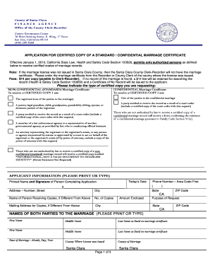 California Marriage Certificate Application