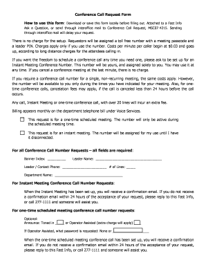 Conference Call Request Form