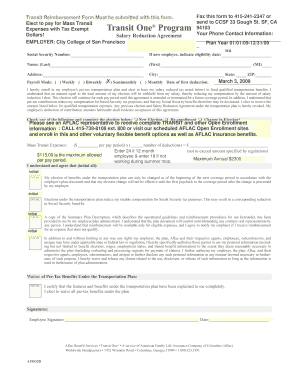 Transit Reimbursement Form