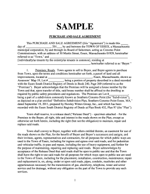 Purchase and Sale Agreement