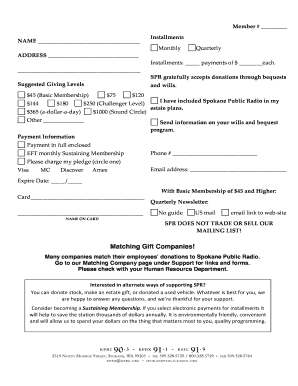 Spokane Public Radio Donation Form