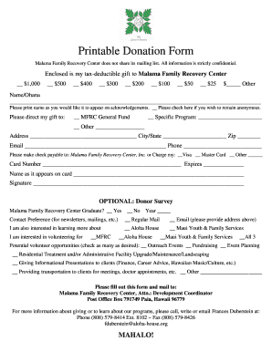 Donation Form