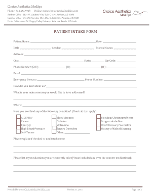 Patient Intake Form