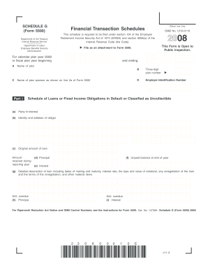 Schedule G Form 5500