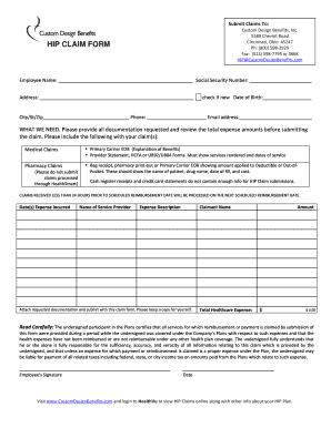 HIP Claim Form