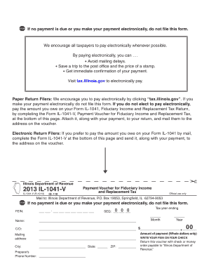 Illinois IL-1041-V Payment Voucher