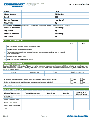 Commercial Driver Application