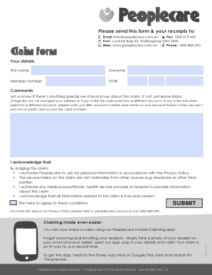 Peoplecare Claim Form