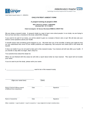 Child Patient Assent Form