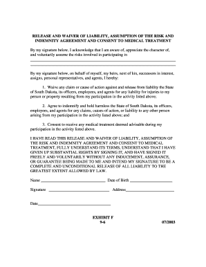 Release and Waiver of Liability Agreement