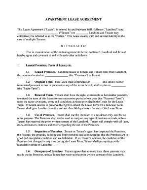 Apartment Lease Agreement