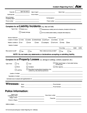 Incident Reporting Form