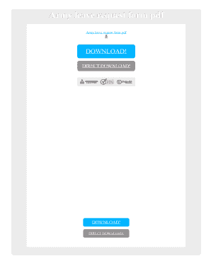 Army Leave Request Form
