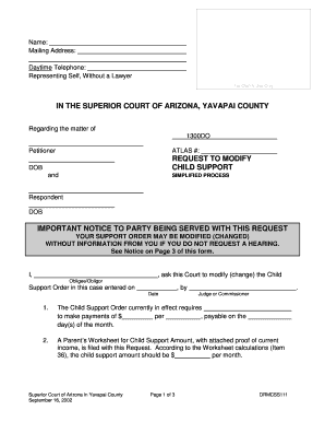 Request to Modify Child Support