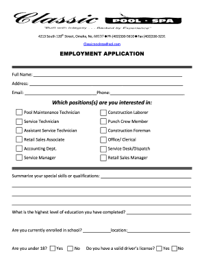 Employment Application