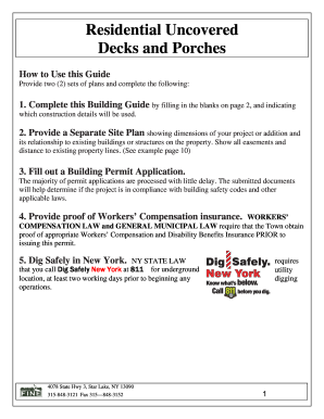 New York Residential Uncovered Decks and Porches Building Guide