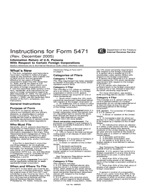 Form 5471 Instructions
