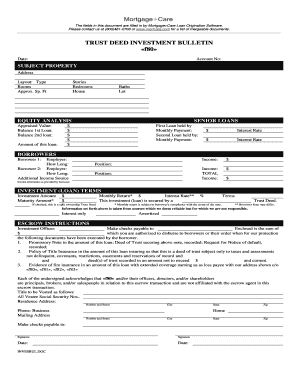 Trust Deed Investment Bulletin