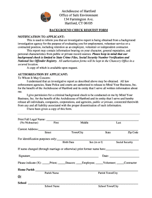 Background Check Request Form