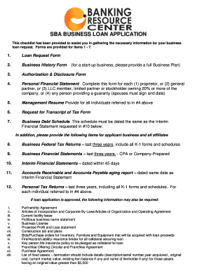 SBA Business Loan Application