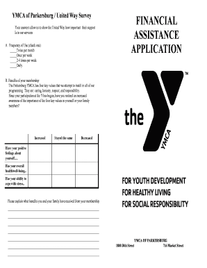 YMCA Financial Assistance Application