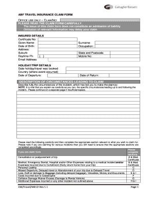 tsb travel insurance claim form