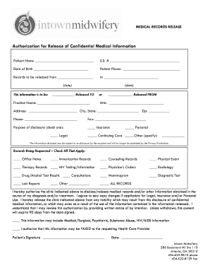 Medical Records Release Authorization