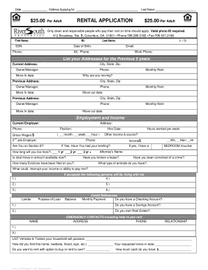 Rental Application Form