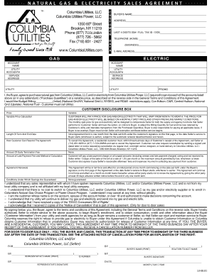 Natural Gas & Electricity Sales Agreement