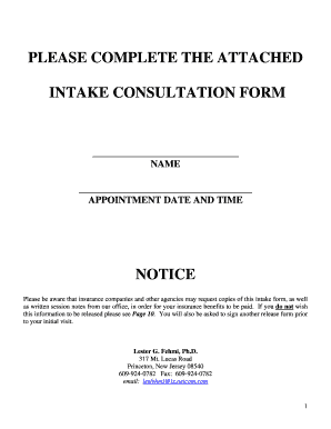 Intake Consultation Form
