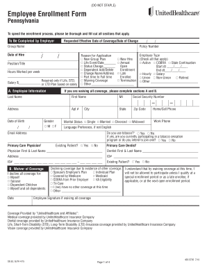 Employee Enrollment Form