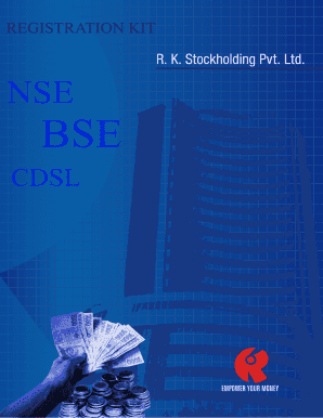 R.K. Stockholding Account Opening Form