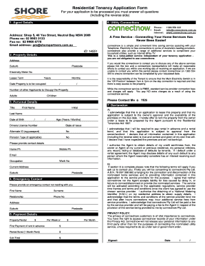 Residential Tenancy Application Form