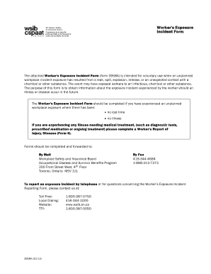 Worker's Exposure Incident Form
