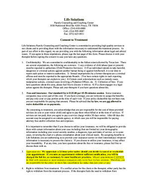 Consent to Treatment Form