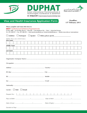 UAE Visa Application Form