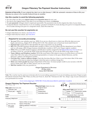 Oregon Fiduciary Tax Payment Voucher
