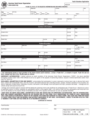 Youth Volunteer Application