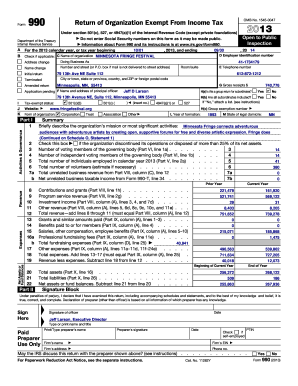 Form 990 Return of Organization Exempt From Income Tax