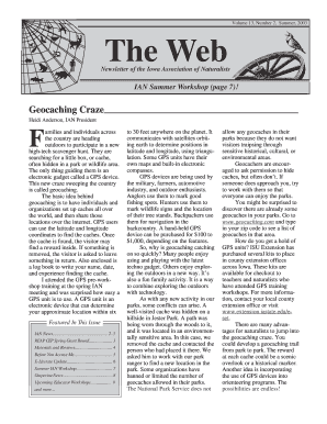 Volume 13, Number 2, Summer, 2003 The Web Newsletter of the Iowa Association of Naturalists IAN Summer Workshop (page 7)