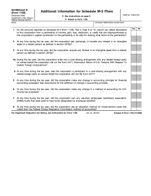 Schedule B Form 1120 Additional Information