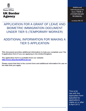 Additional Information for TEMPORARY WORKER - Govuk