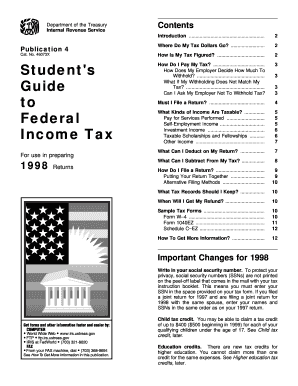 IRS Publication 4 Student's Guide to Federal Income Tax