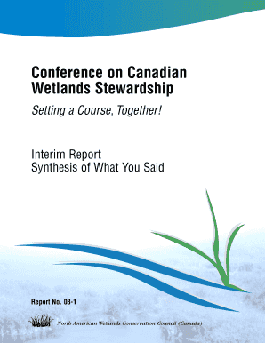 Computer science report template - Conference on Canadian Wetlands Stewardship - nawcc wetlandnetwork