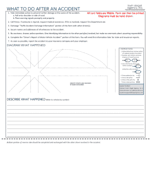 Driver's Report of Motor Vehicle Accident