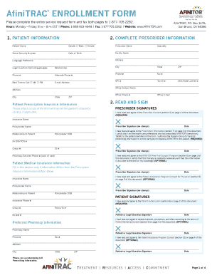 afinitrac enrollment form