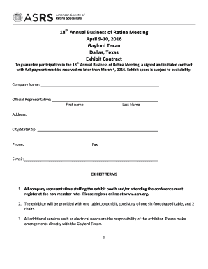 Professional organizer forms pdf - 18th Annual Business of Retina Meeting April 9-10 2016 - asrs