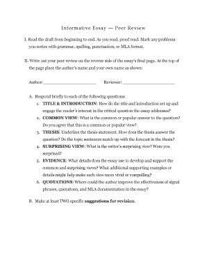 Peer Review Form