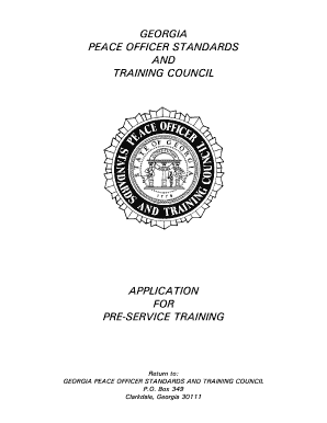 Georgia Peace Officer Pre-Service Training Application