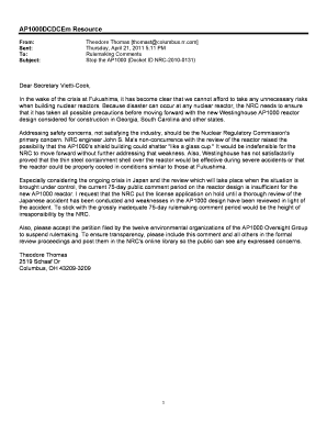 2011/04/21 - Comment (3067) Form E-mail regarding the AP1000 Design Certification Amendment - pbadupws nrc